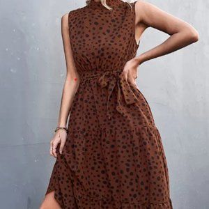 NEW!  Elegant Lace Up Midi Dress Size 14